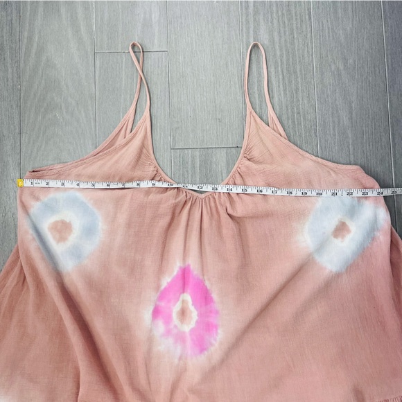 9seed St Tropez Solstice Tie Dye Dress Tiered Beachwear Cotton Gauze Boho Sun OS - Picture 13 of 16